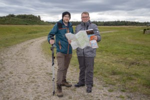 AES Solar employees Grant Feasey (left) and Cameron Duncn. Picture: Marc Hindley